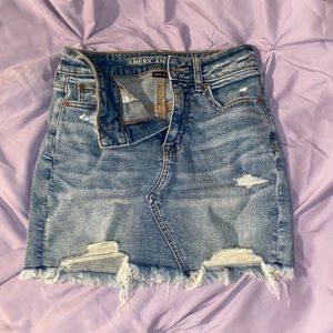 Denim mini skirt
